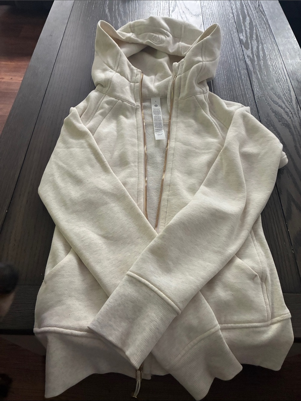 lululemon athletica Cream Cat-Ear Zip Hoodie